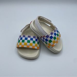 VANS Rainbow Toddler Slides Size 2